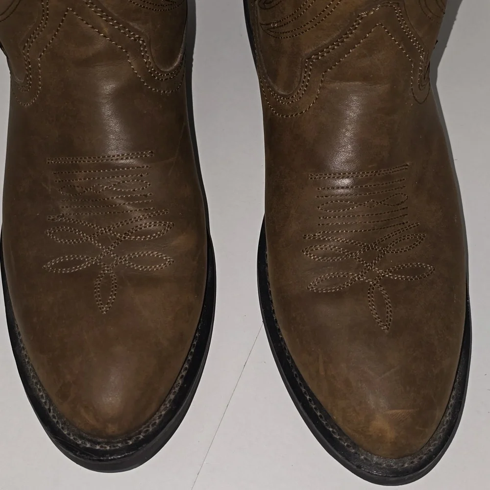 Justin Men's Brown Cowboy Boots Size 9.5D Style JB1100 - Picture 9 of 15